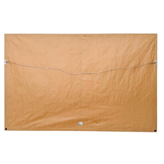 Late 20th Century Large Scale Framed Venetian Canal Scene Neoclassical Architectural Mural Style Painting on Board For Sale - Image 10 of 10