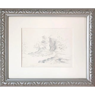 19th Century Antique English Graphite Landscape Drawing For Sale