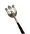 Mid Centruy Artist Signed Sterling Silver Made in Mexico Serving Fork With RoseWood Handle For Sale In Los Angeles - Image 6 of 8