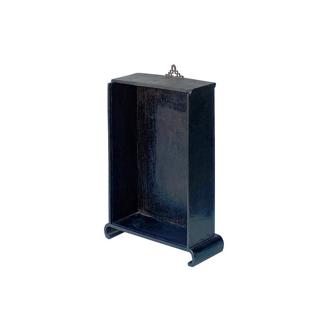 Distressed Brown Black Wood Open Frame Display Easel W Hanger For Sale - Image 4 of 4