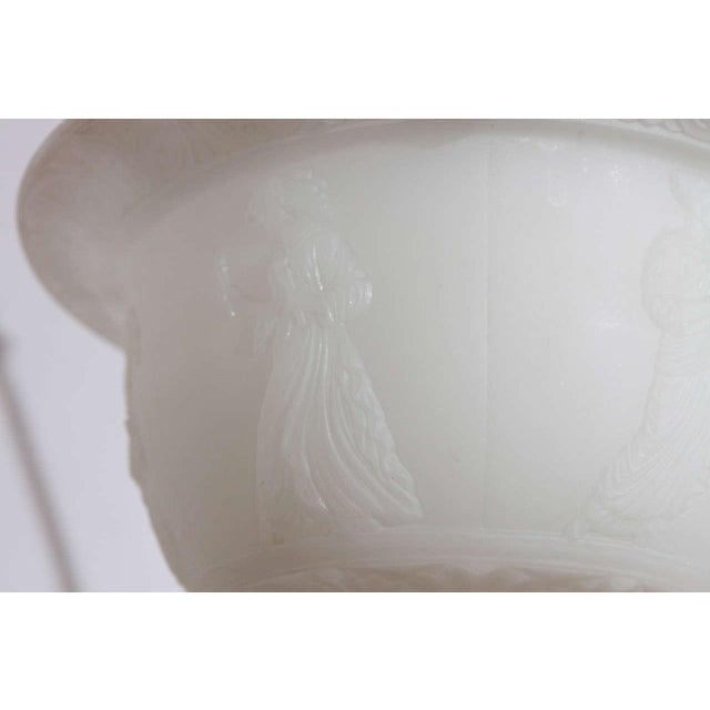 Late 19th Century Antique Victorian Milk Glass Bowl Fixture For Sale - Image 5 of 10