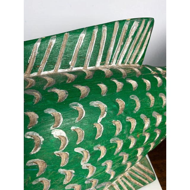 Late 20th Century African Carved Wooden Ceremonial Sculptured Fish Bozo Tribe Mali For Sale - Image 11 of 13