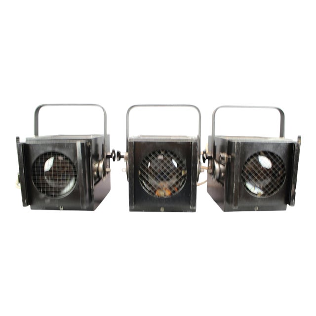 Vintage Czech Theater Spotlights by Divadelni Technika, Prague, 1990, Set of 3 For Sale