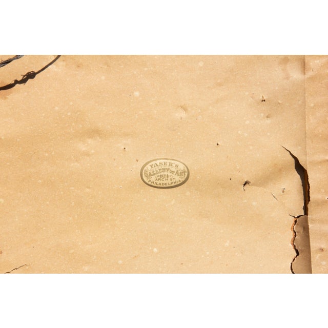 Victorian Victorian Engraving Forest With Fairies and a Mounted Knight Original Gilt Frame For Sale - Image 3 of 3