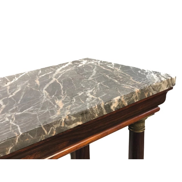 Brown Early 19th Century French Empire Brazilian Rosewood Wall Console For Sale - Image 8 of 11