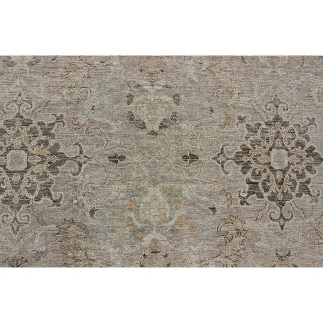Late 20th Century Fine Weave Sivas Rug in Ivory and Brown by Keivan Woven Arts 10'4 X 13'6 For Sale - Image 5 of 13