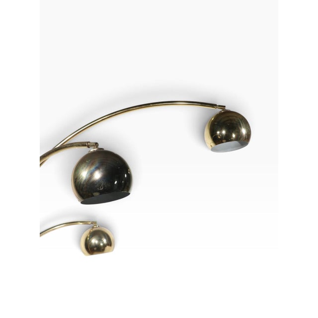 1970s Space Age Brass and Marble Arc Floor Lamp For Sale - Image 14 of 18