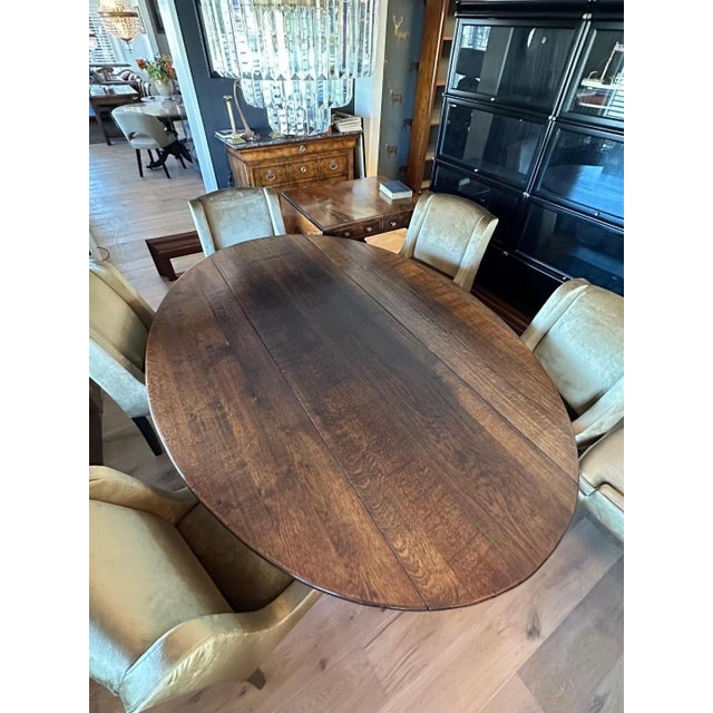 Large English Oval Dining Table, 1980s For Sale - Image 4 of 8