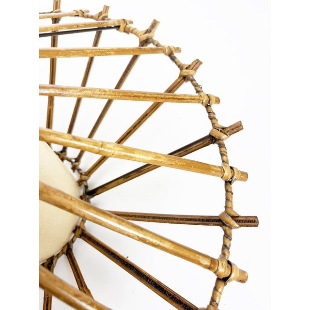 Rattan Pendant Light, France, 1960s For Sale - Image 4 of 8