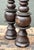 Coffee Vintage Turned Wood Candlesticks - A Pair For Sale - Image 8 of 12