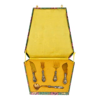Silver Serving Cutlery Set, 19th Century, Set of 5 For Sale