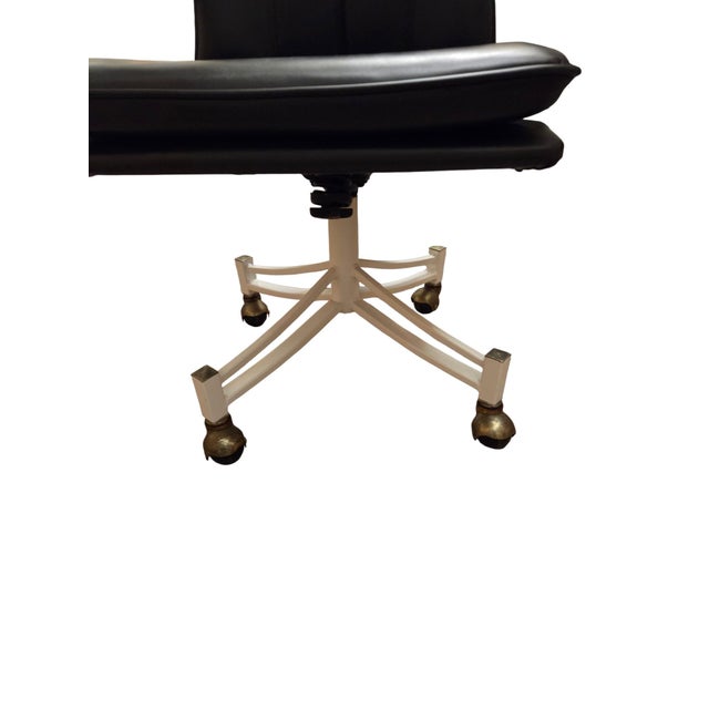 Vintage Milo Baughman Style Directors Chairs Swivel Castors Postmodern Vintage For Sale - Image 9 of 16