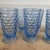 Vintage Indiana Glass Colony Whitehall Cubist Ice Blue Tumblers 6" - Set of 8 For Sale In Minneapolis - Image 6 of 7