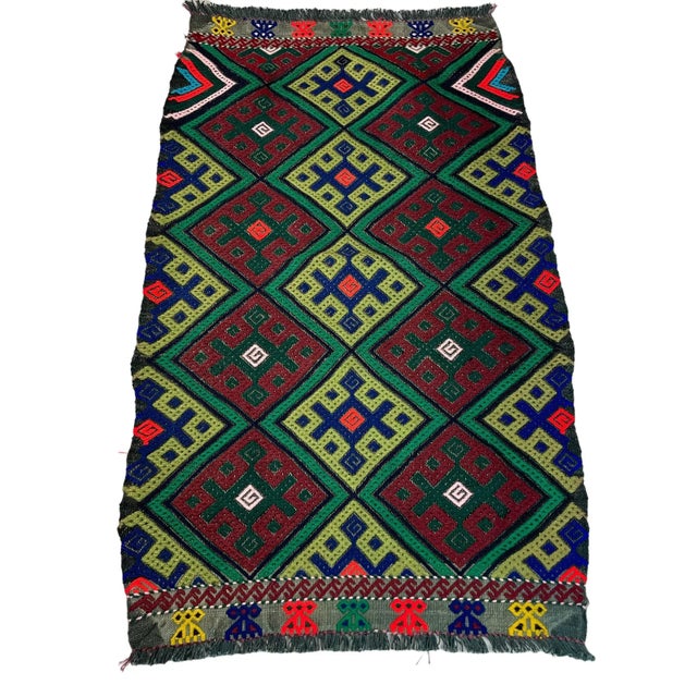 Small Turkish Traditional Kilim Rug For Sale - Image 8 of 11