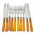 Vintage 1940’s Bakelite Handled Forks and Knives-Set of 10 For Sale