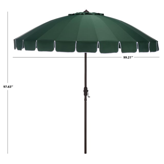 Introducing the Panza 9 ft crank umbrella in a classic hunter green shade paired with a sleek brown pole. This outdoor...