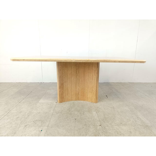 Vintage Travertine Dining Table, 1970s For Sale - Image 4 of 11