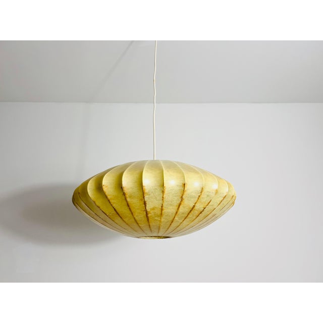 Mid 20th Century Mid-Century Modern Saucer Cocoon Pendant Lamp, 1960s For Sale - Image 5 of 12
