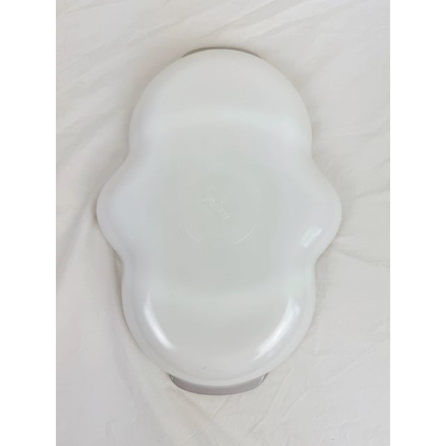 Mid-Century Modern 1950s Anchor Hocking Fire King White Milk Glass Divided Platter For Sale - Image 3 of 7
