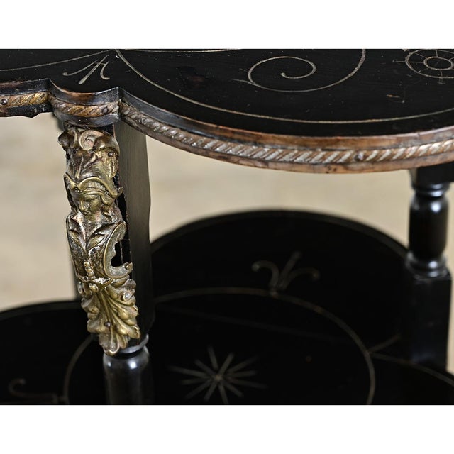19th Century 19th Century Napoléon III Etched & Ebonized Étagère For Sale - Image 5 of 16