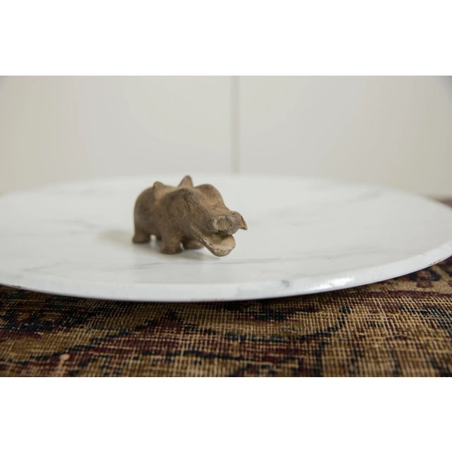 African Vintage African Bronze Hippo For Sale - Image 3 of 6