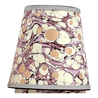 Raspberry Marbled Paper Chandelier shade - 3”x5”x5” For Sale