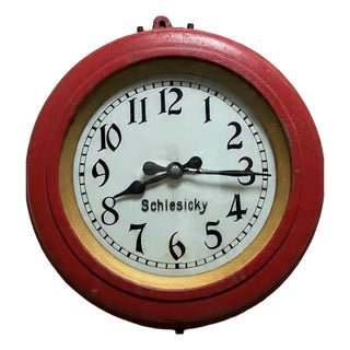 Shop Clock by CTW for F. Schlesicky, 1900s For Sale