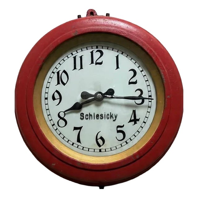 Shop Clock by CTW for F. Schlesicky, 1900s For Sale