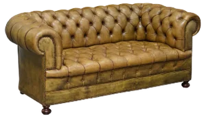 Victorian Green Hand Dyed Leather Chesterfield Sofa