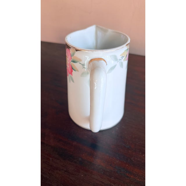 Japanese Antique, Early 20th Century Noritake Japan Azalea Porcelain Water Pitcher For Sale - Image 3 of 8