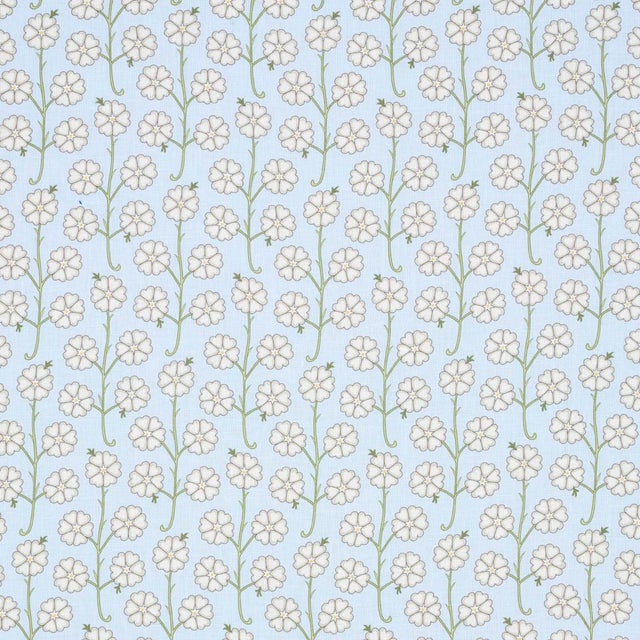 Contemporary SAMPLE - Schumacher x Neisha Crosland Gardenia Fabric In Egg Blue For Sale - Image 3 of 4