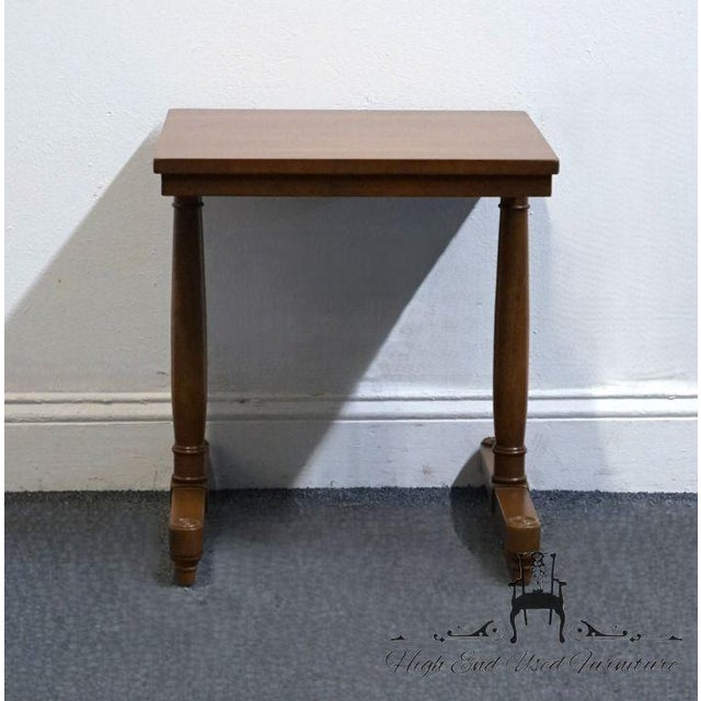 Heritage Furniture Solid Mahogany Italian Provincial 21" Nesting End Tables For Sale - Image 16 of 18