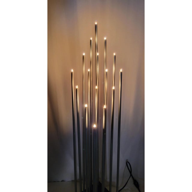 Silver 1990s Modernist Swedish Light Sculpture by Top-Light For Sale - Image 8 of 9