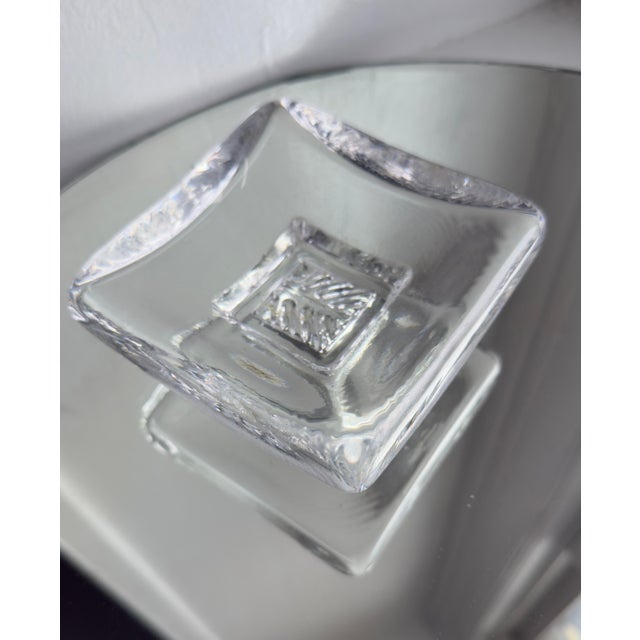 Late 20th Century Kosta Boda Clear Art Glass Square Dish by Bertil Vallien For Sale - Image 10 of 13
