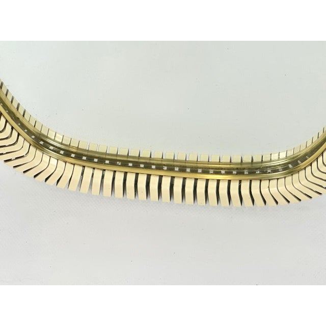 1950s Mid-Century German Wall Mirror with Cut Metal Edge, 1950s For Sale - Image 5 of 10