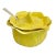 Mid 20th Century Italian Large Yellow Majolica Cabbage Ware Tureen With Lid and Ladle For Sale