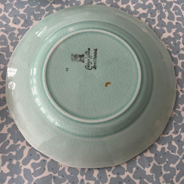 Early 20th Century Early English Adams Calyxware Luncheon Plates With Flowers- Set of 4 For Sale - Image 5 of 6