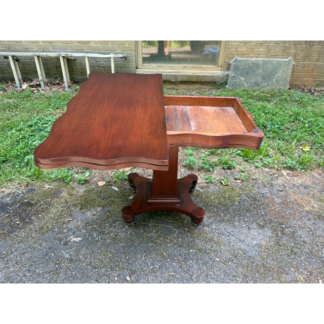 Antique Regency Style Mahogany Flip Top Game Table For Sale - Image 16 of 18