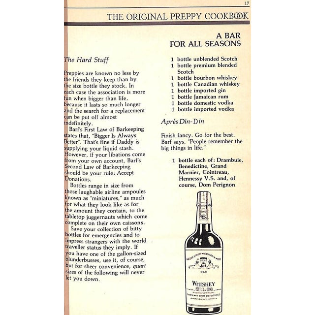 "The Original Preppy Cookbook" 1981 Arneson, d.j. For Sale - Image 11 of 12