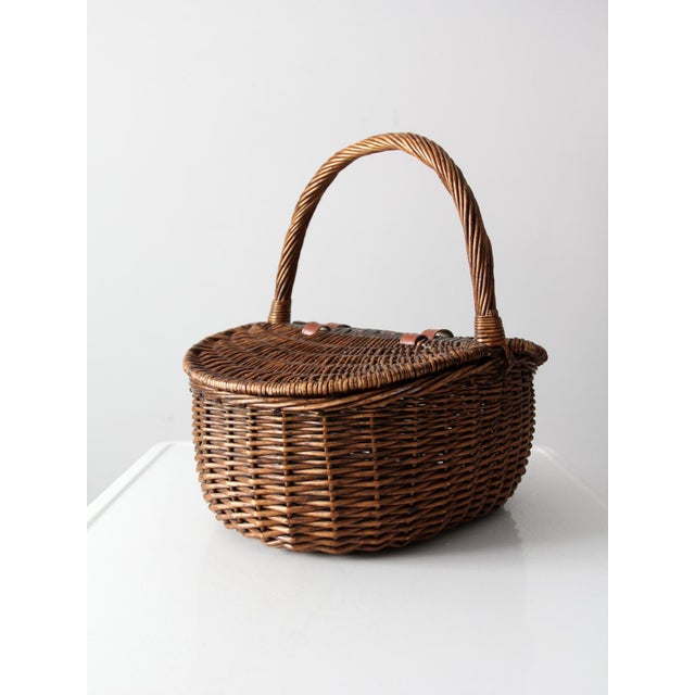 Vintage Wicker Picnic Basket Chairish