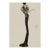 Vintage French Fashion Art Print – Art Deco Woman in Brown, 24" X 32" For Sale