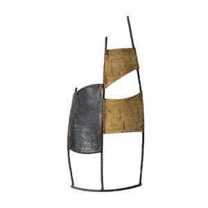 Leather and Metal Sculpture by Fred Leyman