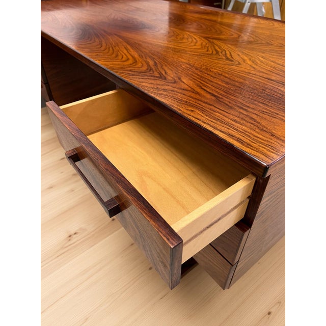 Mid-Century Danish Rosewood Desk by Torben Valeur and Henning Jensen for Dyrlund, 1960s For Sale - Image 9 of 14