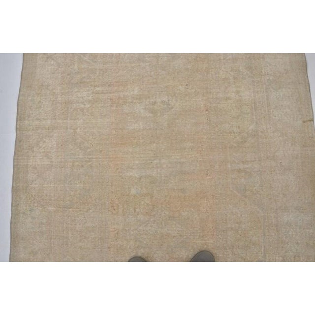 1960s Tan Colour Handknotted Area Carpet For Sale - Image 9 of 10