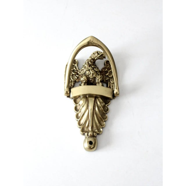 Brass Vintage Brass Eagle Door Knocker For Sale - Image 8 of 9