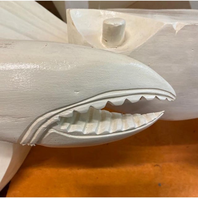 1970s White Wooden Carved Vintage Crab Style Coffee Table Base For Sale - Image 9 of 9