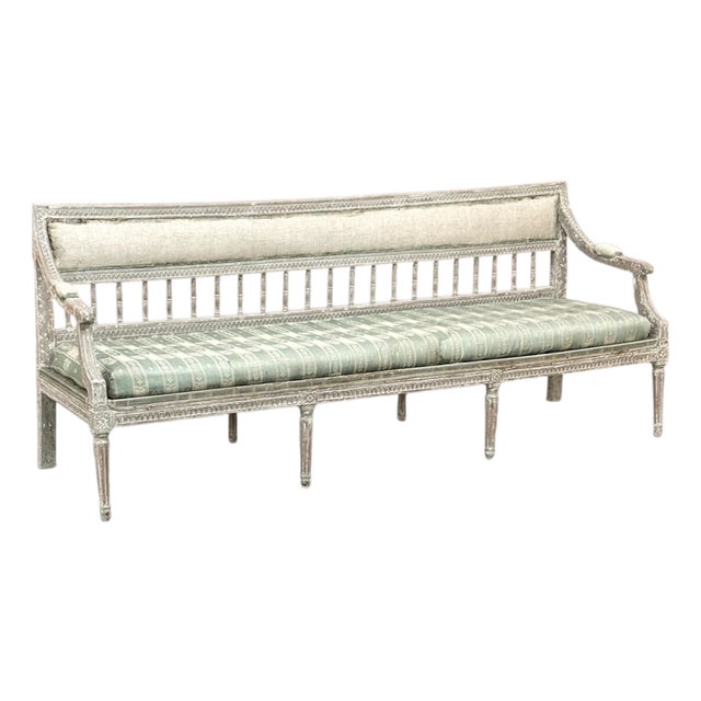 18th Century Gustavian Period Bench With Original Scraped Finish For Sale