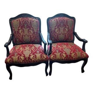 Step Into a World of Classic Elegance With This Magnificent Pair of Louis XV Style Armchairs. For Sale