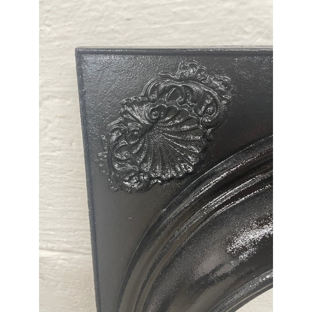 Late 19th Century Late 19th Century Cast Iron Ornate Victorian Cast Iron Fireplace Insert and Summer Hood 27" X 21.25" For Sale - Image 5 of 7