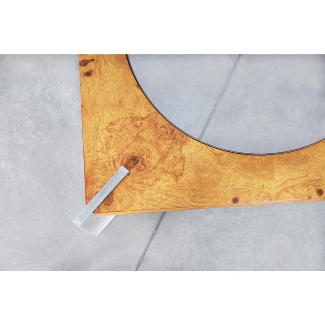 Mid-Century Modern Burl Wood and Lucite Coffee Table by Vladimir Kagan For Sale - Image 11 of 12